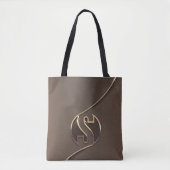 Gepersonaliseerde letter S Canvas tas (Voorkant)