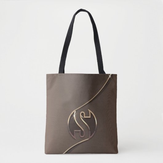 Gepersonaliseerde letter S Canvas tas (Voorkant)