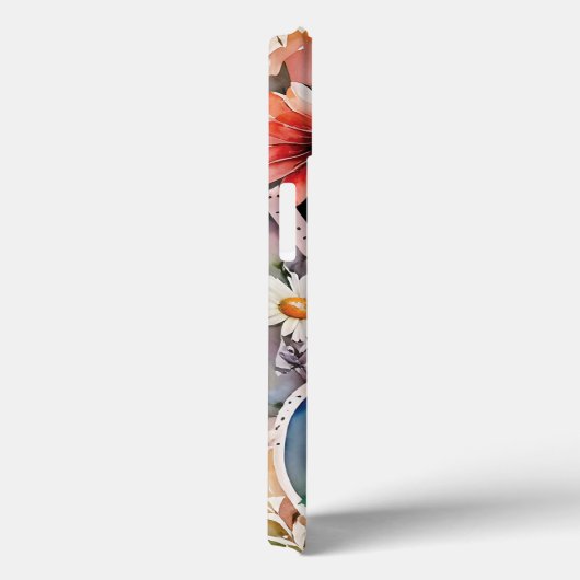 Gepersonaliseerde letter S Elegante Bloemen Waterv Case-Mate iPhone Case (Achterkant / Rechts)
