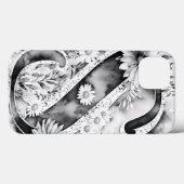 Gepersonaliseerde letter S Elegante Bloemen Waterv Case-Mate iPhone Case (Achterkant (horizontaal))