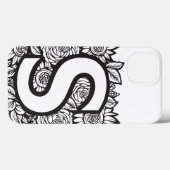 Gepersonaliseerde letter S Elegante Tattoos Bloeme Case-Mate iPhone Case (Achterkant (horizontaal))