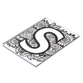 Gepersonaliseerde letter S Floral Tattoo Style Mon Notitieboek (Linkerzijde)