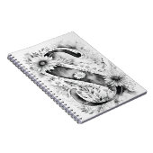 Gepersonaliseerde letter S Floral Waterverf Notiti Notitieboek (Rechterzijde)