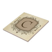 Gepersonaliseerde letter Tegels, decoratieve kroon Tegeltje (Zijkant)