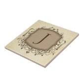 Gepersonaliseerde letter Tegels, decoratieve kroon Tegeltje (Zijkant)