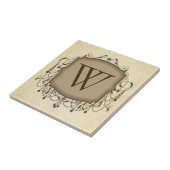 Gepersonaliseerde letter Tegels, decoratieve kroon Tegeltje (Zijkant)