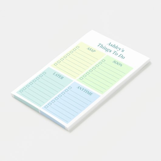 Gepersonaliseerde leuk om te doen lijst post-it® notes (Schuin)