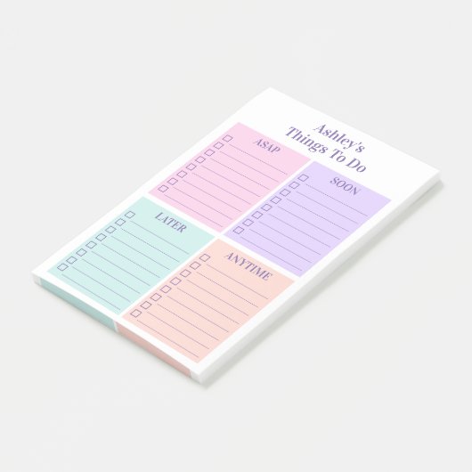 Gepersonaliseerde leuk om te doen lijst post-it® notes (Schuin)