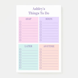 Gepersonaliseerde leuk om te doen lijst post-it® notes