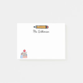 Gepersonaliseerde Leuke Crayon Leraar Terug naar S Post-it® Notes