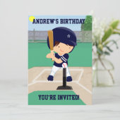 Gepersonaliseerde Leuke de cartoonspeler van het Kaart (Staand voorkant)