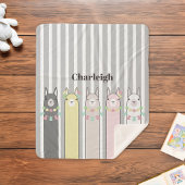 Gepersonaliseerde Leuke Dier Kleurrijke Lamas Kind Sherpa Deken