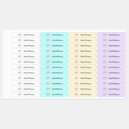 Gepersonaliseerde Leuke Eenhoorn Kinder school Labels