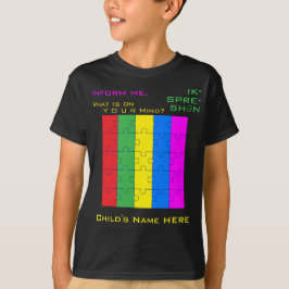 Gepersonaliseerde Leuke en Kleurrijke Autisme Expr T-shirt