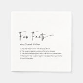 Gepersonaliseerde Leuke Feiten Bruiloft Cocktail s Servet (Voorkant)