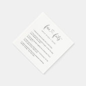 Gepersonaliseerde leuke feiten over het paar serve servet (Hoek)