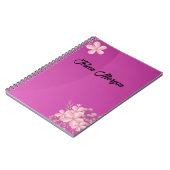 Gepersonaliseerde leuke gradiënt Paarse Notitieboek (Linkerzijde)