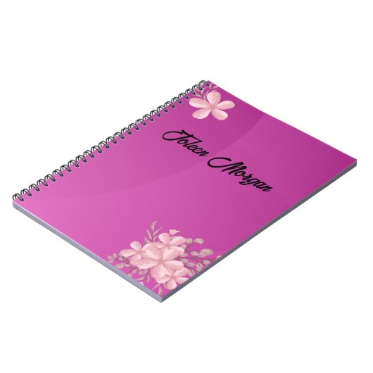 Gepersonaliseerde leuke gradiënt Paarse Notitieboek (Linkerzijde)