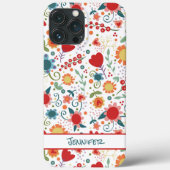 Gepersonaliseerde leuke inspirativiteit bloemenpat Case-Mate iPhone case (Achterkant)