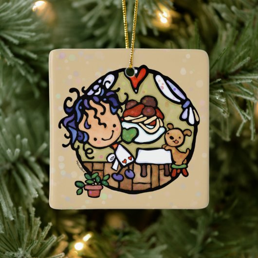 Gepersonaliseerde Leuke Italiaanse Koken Spaghetti Keramisch Ornament (Boom)