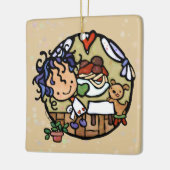 Gepersonaliseerde Leuke Italiaanse Koken Spaghetti Keramisch Ornament (Links)