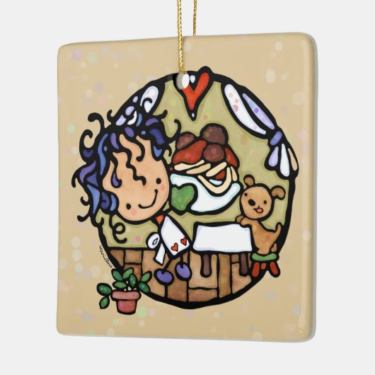 Gepersonaliseerde Leuke Italiaanse Koken Spaghetti Keramisch Ornament (Links)