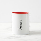 Gepersonaliseerde Leuke Kat Kerst Mok (Midden)