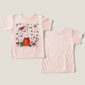 Gepersonaliseerde Leuke Kerst t-shirt voor Peuters (Ontwerp Voorkant & Achterkant)