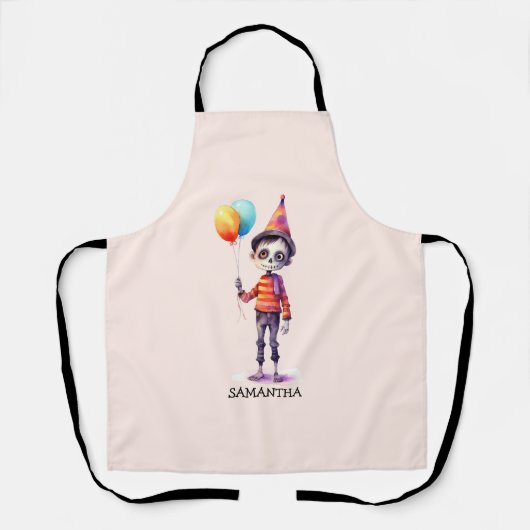 Gepersonaliseerde leuke Kind Zombie Halloween Schort (Voorkant)