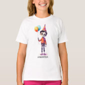Gepersonaliseerde leuke Kind Zombie Halloween T-shirt (Voorkant)
