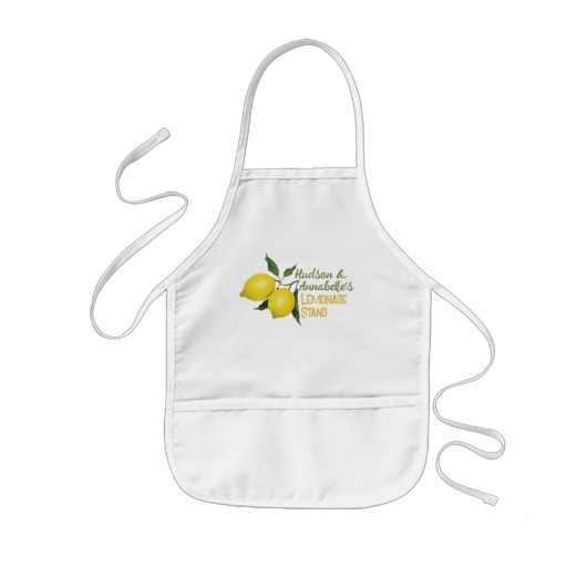 Gepersonaliseerde leuke Kinder limonade stand Schort (Voorkant)