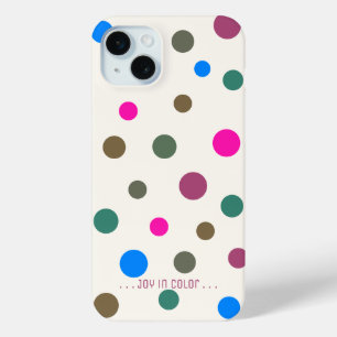 Gepersonaliseerde Leuke Kleurrijke Cirkels, Raspbe iPhone 15 Mini Hoesje