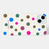 Gepersonaliseerde Leuke Kleurrijke Cirkels, Raspbe Case-Mate iPhone Case (Achterkant (horizontaal))