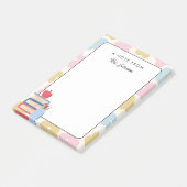 Gepersonaliseerde Leuke kleurrijke Leraar Terug na Post-it® Notes (Schuin)