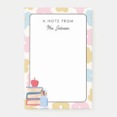 Gepersonaliseerde Leuke kleurrijke Leraar Terug na Post-it® Notes (Voorkant)