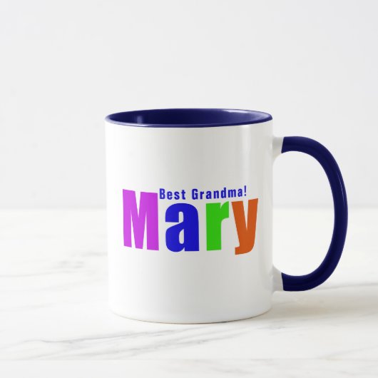 Gepersonaliseerde Leuke Kleurrijke "Mary" Naam, Do Mok (Rechts)