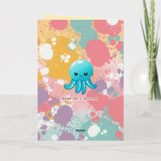 Gepersonaliseerde Leuke, Kleurrijke Pelican Verjaa Bedankkaart (Achterkant)