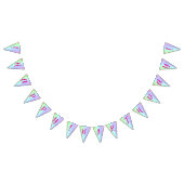 Gepersonaliseerde leuke, kleurrijke regenboog Happ Vlaggetjes (Alle)