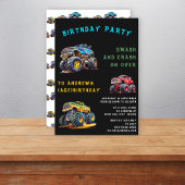 Gepersonaliseerde leuke monster truck kinderen ver kaart