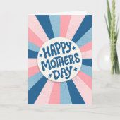 Gepersonaliseerde leuke typografie Happy Mothers D Kaart (Voorkant)