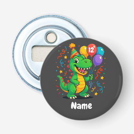 Gepersonaliseerde Leuke Verjaardag Dino Kinder Button Flesopener