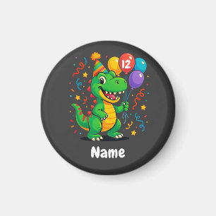 Gepersonaliseerde Leuke Verjaardag Dino Kinder Magneet