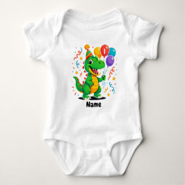 Gepersonaliseerde Leuke Verjaardag Dino Kinder Romper