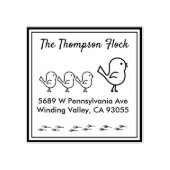 Gepersonaliseerde leuke vogels rubberstempel (Afrduk)