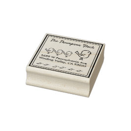 Gepersonaliseerde leuke vogels rubberstempel