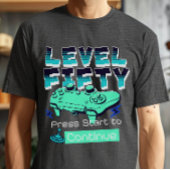Gepersonaliseerde Level 50 Retro Gaming 50ste Verj T-shirt