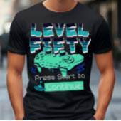 Gepersonaliseerde Level 50 Retro Gaming 50ste Verj T-shirt