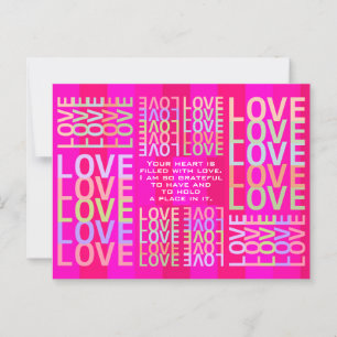 Gepersonaliseerde Levendig en Warm Forever "LIEFDE Briefkaart