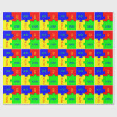 Gepersonaliseerde Levendig Gekleurde Jigsaw Puzzel Cadeaupapier (Vlak)