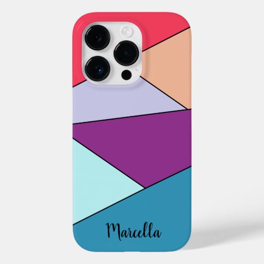 Gepersonaliseerde levendige geometrische Case-Mate iPhone case (Achterkant)